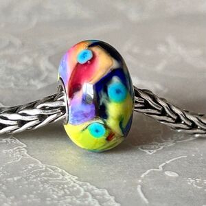 TROLLBEADS TrollStone Event Unique LAA 925 w Bag, RARE Design & Very Colorful